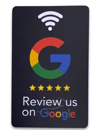 Tarjeta NFC de reseñas de Google Maps